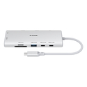 D-Link USB 3.2 Hub 10 Θυρών με σύνδεση USB-C / Ethernet Λευκό DUP-A01
