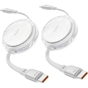 Καλώδια & αντάπτορες επικοινωνίας iOttie 100W Retractable USB-C Cable White 2-Pack