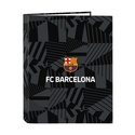 Safta Φάκελος ντοσιέ με κρίκους F.C. Barcelona Folio Cardboard 4 Rings Binder Black