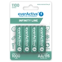 Επαναφορτιζόμενες Μπαταρίες Everactive Ni-MH R6 AA 1100mAh Infinity Line - 4 pieces