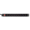 Πολύπριζο EnerGenie EG-PDU-9F2F (PDU), 10 pcs C13 sockets, 1U, 16A, C20 plug 2 m cable, Black