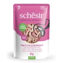 Υγρή Τροφή Γάτας Schesir in jelly Tuna and chicken with ham 85 g