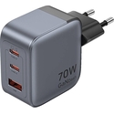 Φορτιστής Πρίζας Vention 70W GaN PD 1x USB-A 2x USB-C BK