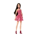 Mattel Barbie Fashionistas Doll Pink Leopard Print Dress Black Hair Doll 246 JJN59