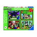 Ravensburger Παζλ Minecraft Bumper Puzzle Pack Realms and Adventures 4x100 τεμάχια