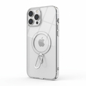 Θήκη Κινητού GUAN 10H Hartglas with Kickstand for iPhone 16, Transparent/Silver, GA-MAGCS-IP24-SLS61WHT