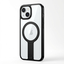 Θήκη Κινητού GUAN 10H Hartglas with Kickstand for iPhone 16, Transparent/Black, GA-MAGCS-IP24-BLS61BLK