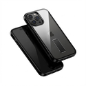 Θήκη Κινητού GUAN 10H Hartglas with Kickstand for iPhone 16 Pro Max, Transparent/Black, GA-MAGCS-IP24-BLS69BLK