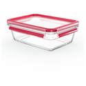 Δοχείο Φαγητού Emsa N10410 Clip & Close Glass Container 1.3 L Transparent/Red