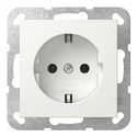 Πρίζα GIRA 444013 SCHUKO socket + mounting plate AP ReinWhite