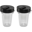 Αξεσουάρ για πολυκόφτες / κουζινομηχανές Magimix Saft Becher 400ml Doppelpack 2 τεμαχίων με καπάκια BPA-free Tritan