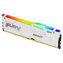 Μνήμη RAM Σταθερού DDR5 Kingston 16GB 6000MT/s CL30 DIMM FURY Beast White RGB EXPO