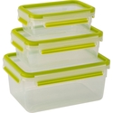 Δοχεία αποθήκευσης τροφίμων Emsa Clip&Close 515585 transp./grün 3 τμχ.