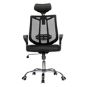 Office Chair DELI Headrest Mesh Black