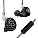 KZ In Ear Monitor Earphones ZST Black With Mic