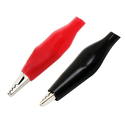 XTREME Σετ Κροκοδειλάκια Μικρά με Μόνωση 35mm Μαύρα Κόκκινα