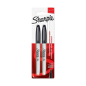 Μαρκαδόροι Sharpie Marker Fine Round Tip Black 2-Pack Blister
