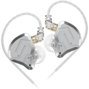 KZ In Ear Monitor Earphones ZSN Pro 2 Silver No Mic Hybrid 1BA 1DD 10mm