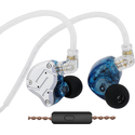 KZ In Ear Monitor Earphones ZS10 PRO Blue With Mic 4BA1DD 5 Driver 10mm metal