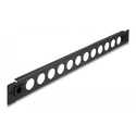 Αξεσουάρ Rack Delock D-Type Patch Panel 66900, 19"/1U, 12x ports, μαύρο