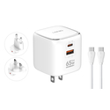 LDNIO Φορτιστής Τοίχου Q2617 65W GaN Με Καλώδιο USB-C EU UK US