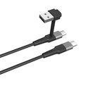 Καλώδιο USB A σε USB-C Muvit for Change Μαύρο