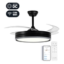 Universal Blue Ceiling Fan Black with Internal Light