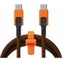 Xtorm Braided / Spiral USB 2.0 Cable USB-C male - USB-C 240W PD Πορτοκαλί 1.5m MOB.ACC.00649