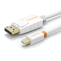 CABLETIME Cable Mini DisplayPort to DisplayPort 4K 60Hz 1m White