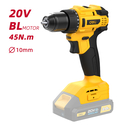 DELI δράπανο μπαταρίας DC120Z Brushless 20V 45N.m