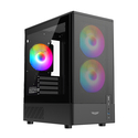 ARMAGGEDDON Micro ATX Case Deepfreeze Duplex 2 ARGB C Black with 3 ARGB Fans and Type C