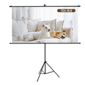 DELI Projector Screen 72 inches Black Bracket Screen