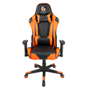 Gaming Chair Gembird PVC Leather with Pillows Black Orange