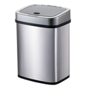 HOME USE κάδος απορριμμάτων με φωτοκύτταρο ανοξείδωτο ατσάλι 15lt ασημί