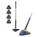 HOME USE Τριγωνική Σφουγγαρίστρα HUH-0257 με 4x Πανιά Μικροϊνών Ρυθμιζόμενο Ύψος Μπλε