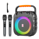 JYX Φορητό Ηχείο T26 T με 2 Μικρόφωνα 20W 4000mah LED Μαύρο