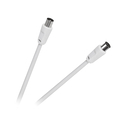 DM TV antenna cable white 1.5m M F