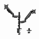 Gembird Adjustable Desk 2 Display Mounting Arm Black