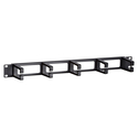 POWERTECH cable management NETW 0049 για rack 19 1U 5 γάντζοι μαύρο