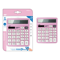 MP Calculator 12 Digit Solar and Batteries Pink