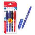 MP Σετ στυλό διαρκείας PE217-4 erasable 0.7mm διάφορα χρώματα 4τμχ