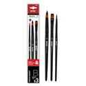 ARTIX PAINTS σετ πινέλων ζωγραφικής PP281 μαύρο 3τμχ