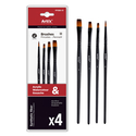 ARTIX PAINTS σετ πινέλων ζωγραφικής PP389 01 μαύρο 4τμχ