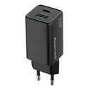 POWERTECH Φορτιστής Τοίχου PT-1501 65W GaN USB USB-C Μαύρος
