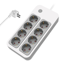 POWERTECH Safety Power Strip PT-1534 8 Outlets 16A 1.5m White