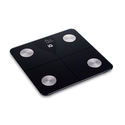 IQ Smart Bathroom Scale with Body Fat Analyzer and Bluetooth SC-744BT Black
