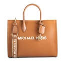 Michael Kors Michael Δερμάτινη Γυναικεία Τσάντα Ώμου Καφέ 35R5G7ZT2L-LUG