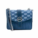 Michael Kors Greenwich Υφασμάτινη Γυναικεία Τσάντα Ώμου Μπλε 35T5SGRC1J-NAV