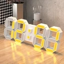 EDUP EH-LED1319 3D LED Ρολόι Τοίχου/Επιτραπέζιο 9.5" με Τηλεχειριστήριο και Νυχτερινό Φωτισμό