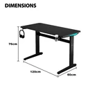 Γραφείο Gaming LGP With RGB LED EFFECTS Black